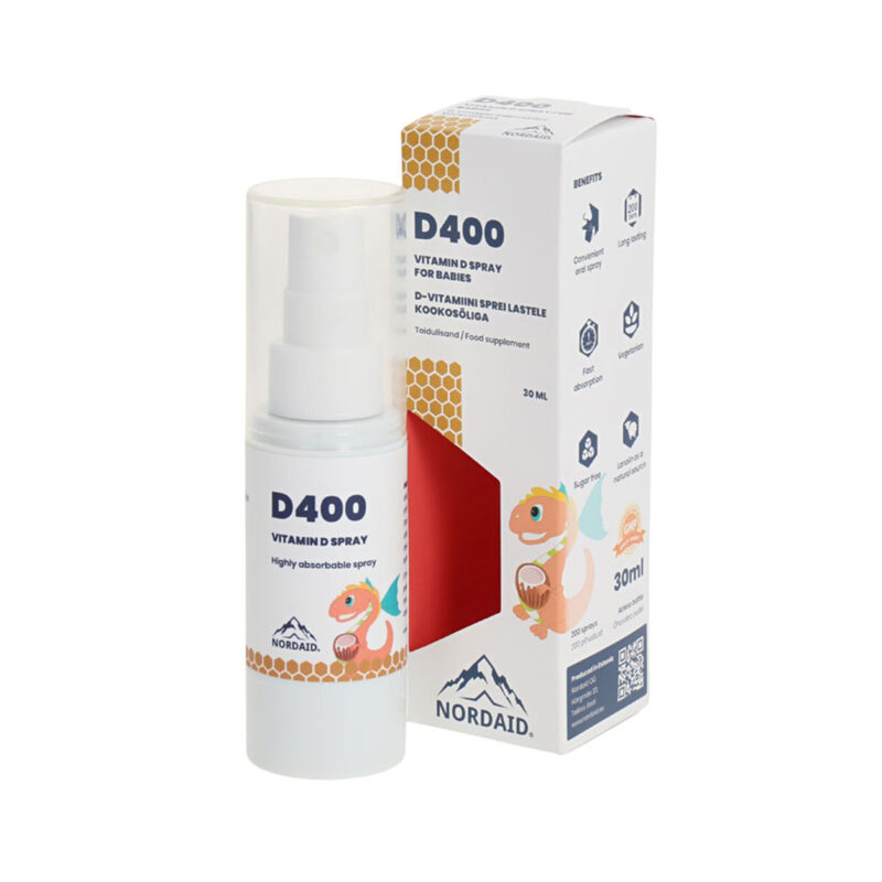D400 για βρέφη Υπογλώσσιο σπρέι NordAid 30mL