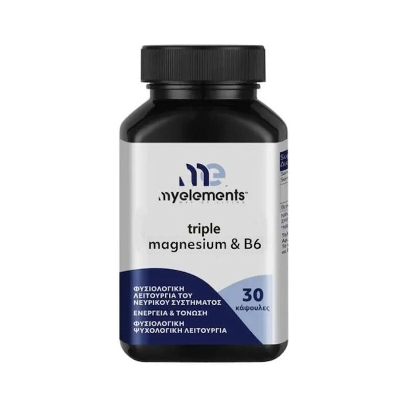 Triple Magnesium + Β6 My Elements 30 κάψουλες