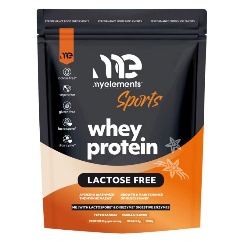 Whey Protein Βανίλια χωρίς λακτόζη My Elements 1000g