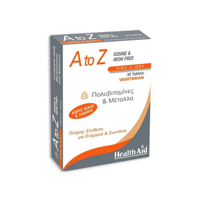 HealthAid A to Z Iodine & Iron FREE 30tabs