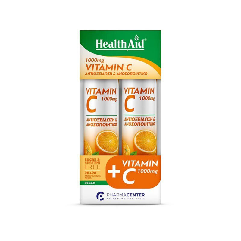 HealthAid Eff. Vit. C1000mg Orange 20tabs CΟΜΒΟ PACK Vit. C1000mg Orange 20tabs